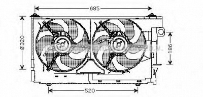 AVA QUALITY COOLING cn7518 -  Вентилятор, охлаждение двигателя